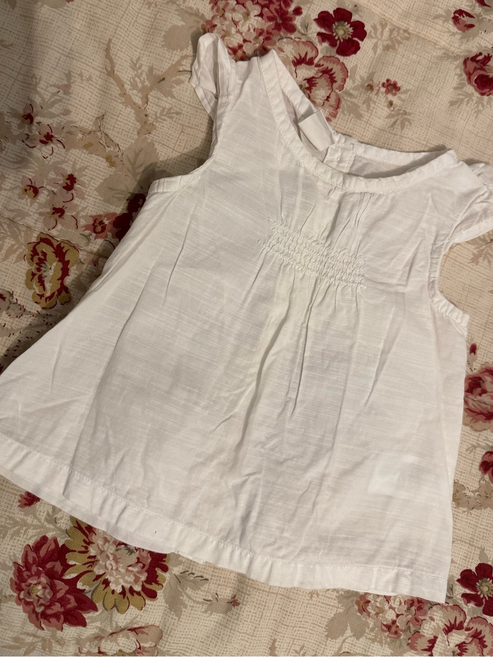 Infant Girls' White Smocked Cotton   Summer Dress 6-9 Mos by H&M